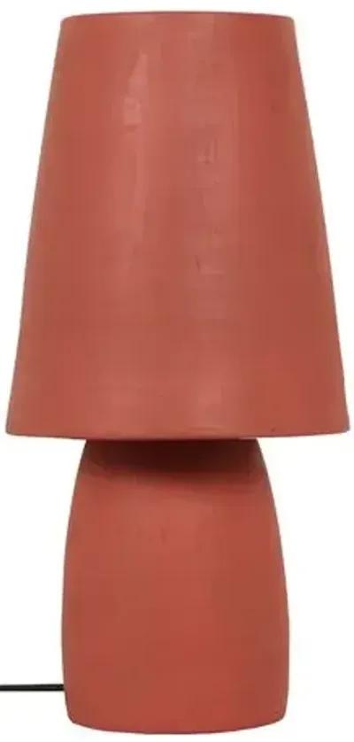 Pixie Terracota Table Lamp - Red