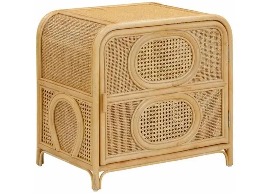 Owen Rattan Nightstand - Natural