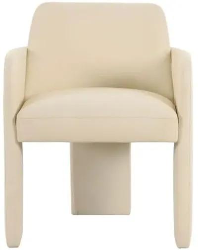 Brayden Vegan Leather Dining Chair - Cream - White