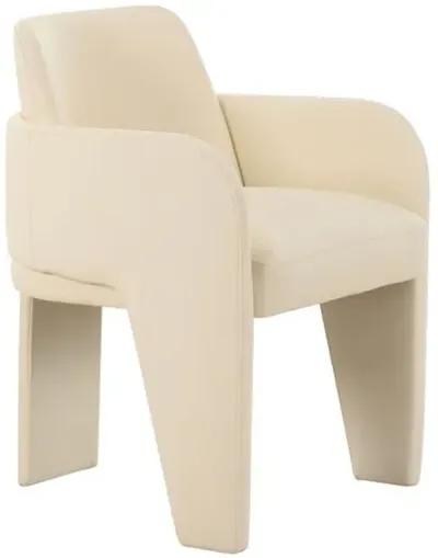 Brayden Vegan Leather Dining Chair - Cream - White