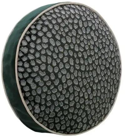 Edyn Velvet Disc Pillow - Emerald Spot