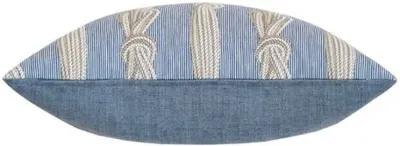 Marina Nautical Knot Pillow - Blue