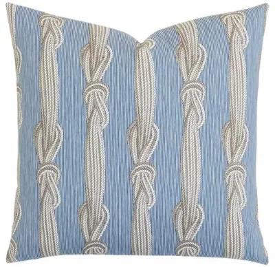 Marina Nautical Knot Pillow - Blue