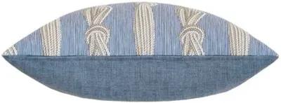 Marina Nautical Knot Pillow - Blue