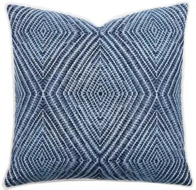 Wave Emroidered Pillow - Glacier Blue