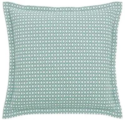 Calypso Birdseye Pattern Flange Pillow - Aqua