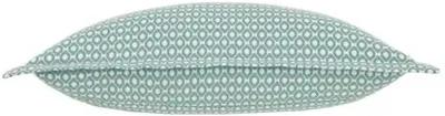 Calypso Birdseye Pattern Flange Lumbar Pillow - Aqua