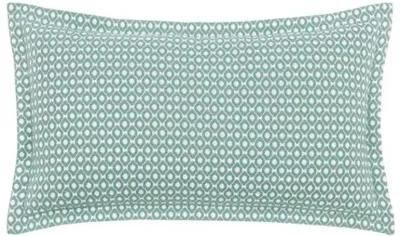 Calypso Birdseye Pattern Flange Lumbar Pillow - Aqua