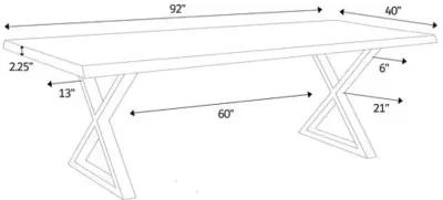 Joshua X-Base Dining Table