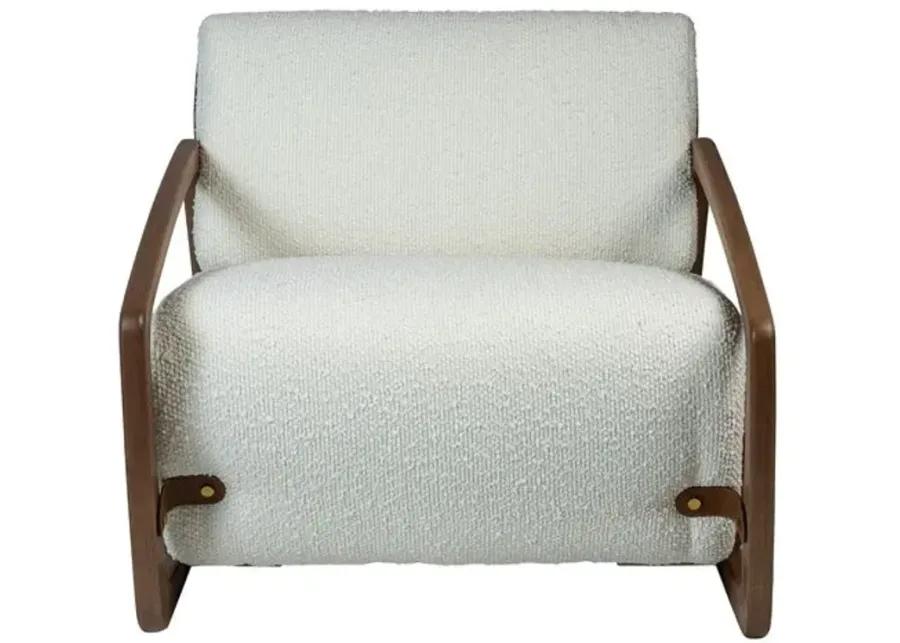 Belinda Modern Brazilian Accent Chair - Handcrafted - Ivory, Comfortable, Durable