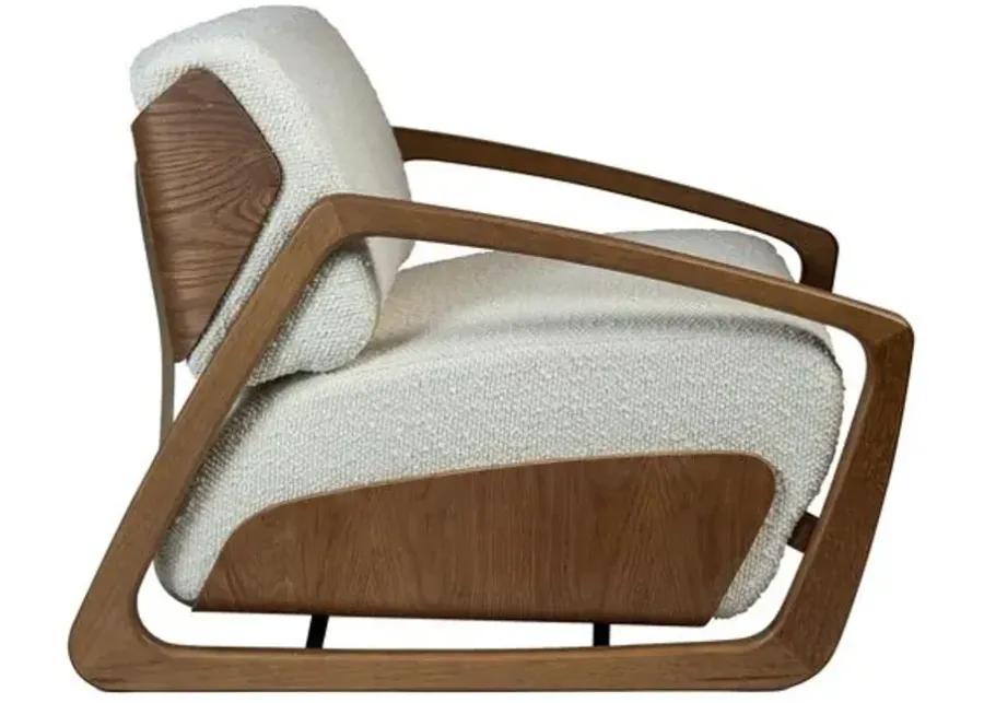 Belinda Modern Brazilian Accent Chair - Handcrafted - Ivory, Comfortable, Durable