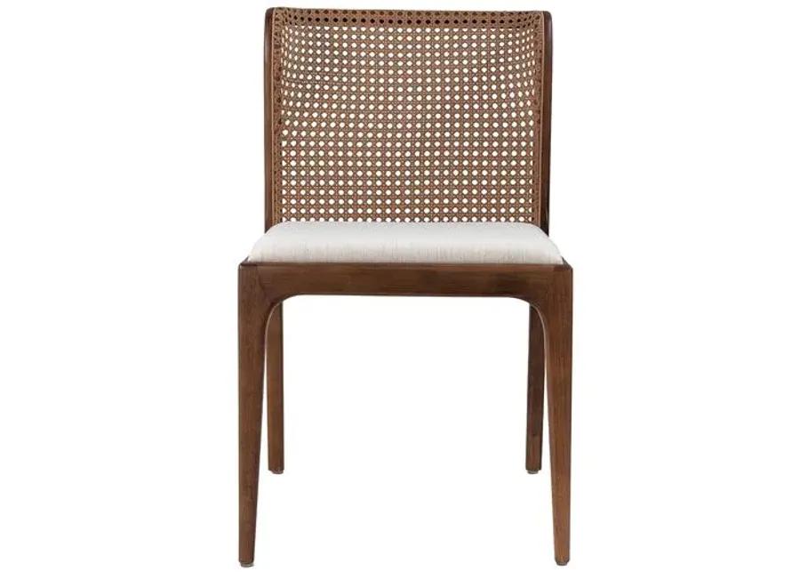 Martina Modern Brazilian Cane Side Chair - White