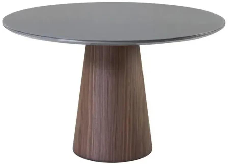 Monica Glass Top Round Dining Table