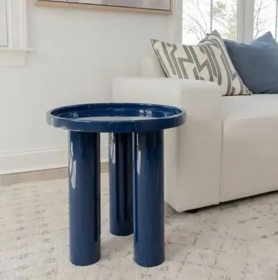 Starla Round End Table - Blue