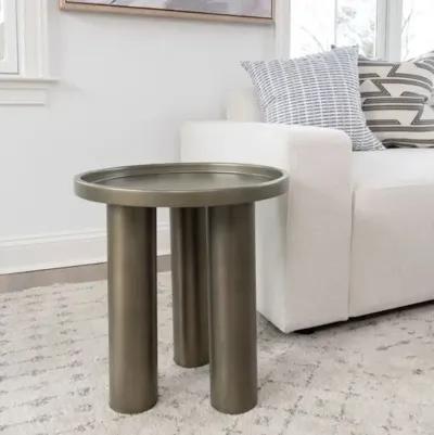 Starla Round End Table - Silver