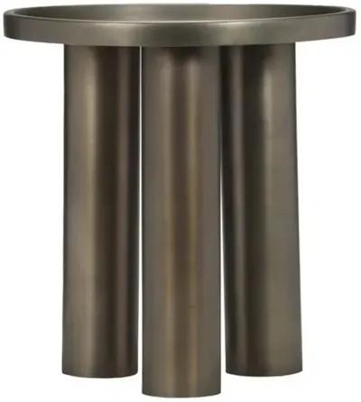 Starla Round End Table - Silver