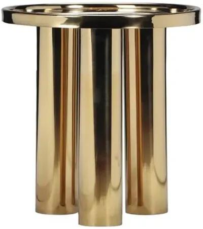 Starla Round End Table - Gold