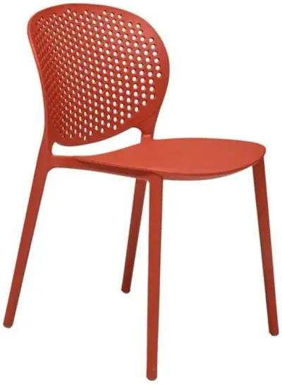 Set of 4 Etta Outdoor Side Chairs - Orange