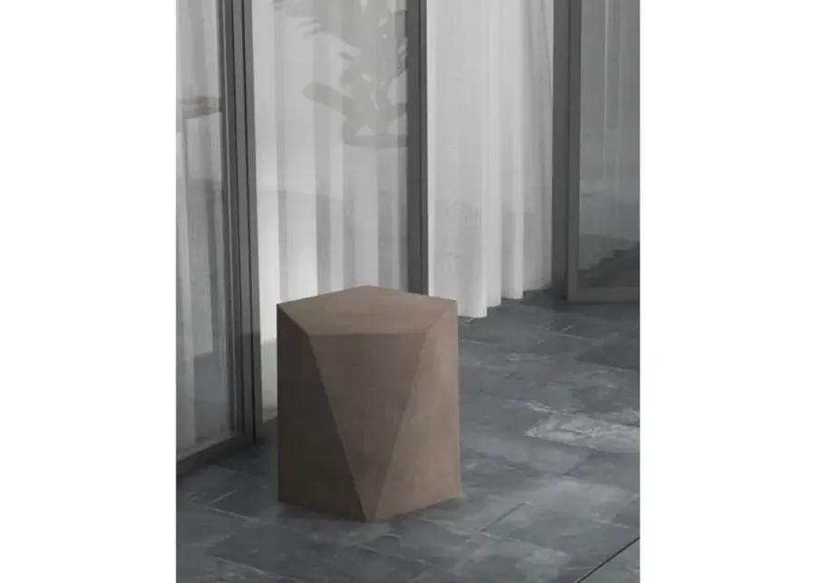 Elwood Pentagonal Concrete Stool - Dark Grey - Gray