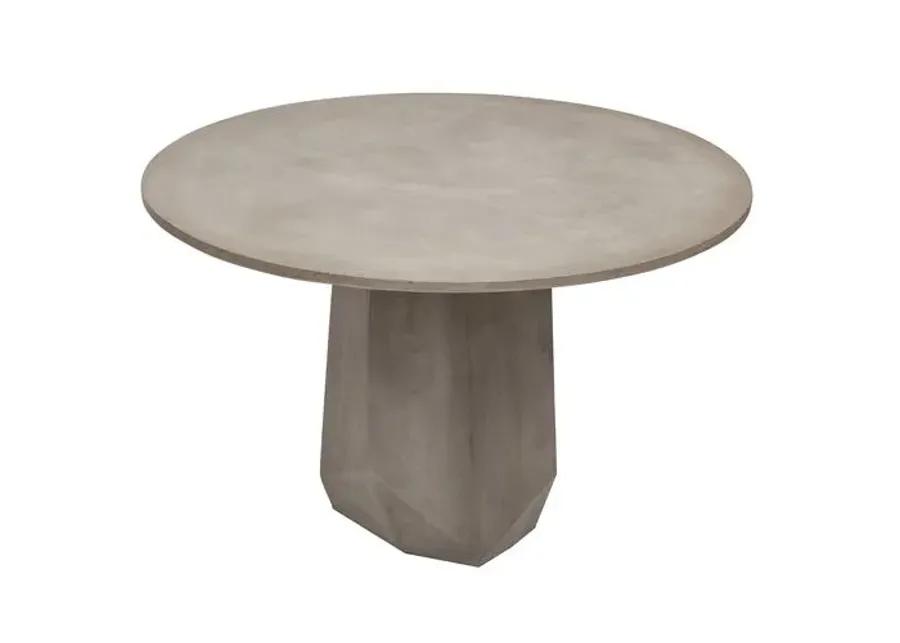 Elwood Geometric 47" Concrete Dining Table - Dark Grey