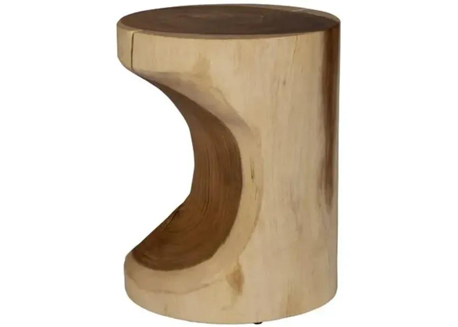 Loren Accent Stool - Natural - Brown