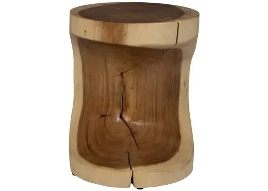 Loren Accent Stool - Natural - Brown