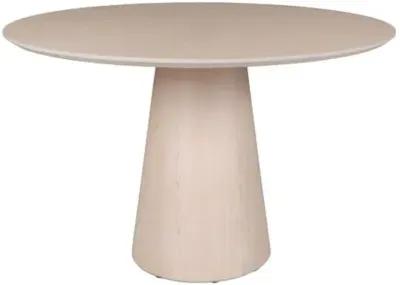 Monica Wooden Top Round Dining Table