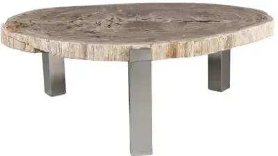 Larza Petrified Wood Coffee Table - Brown