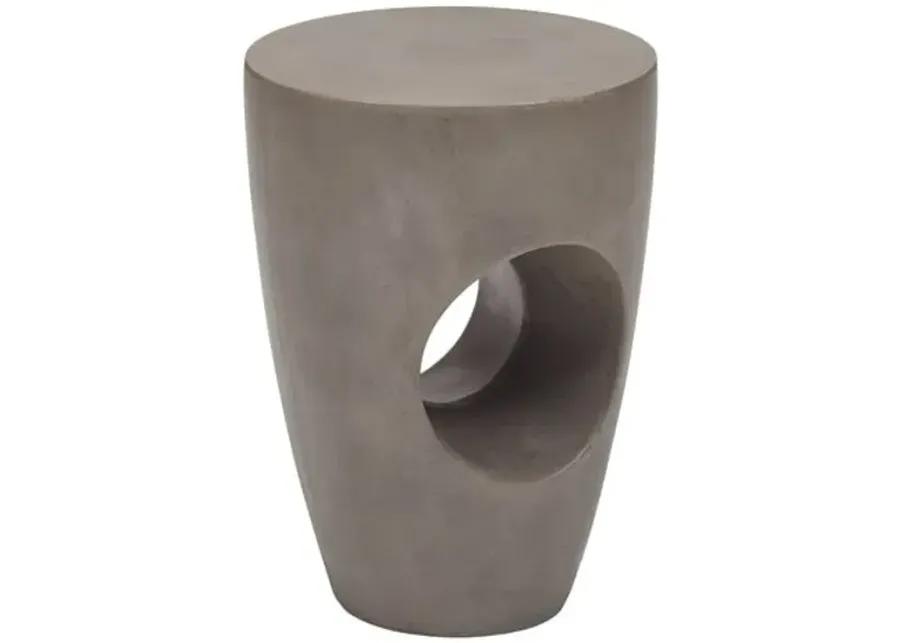 Elwood Tapered Concrete Stool - Dark Grey - Gray