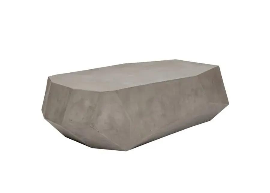 Elwood Geometric Concrete Coffee Table - Dark Grey - Gray