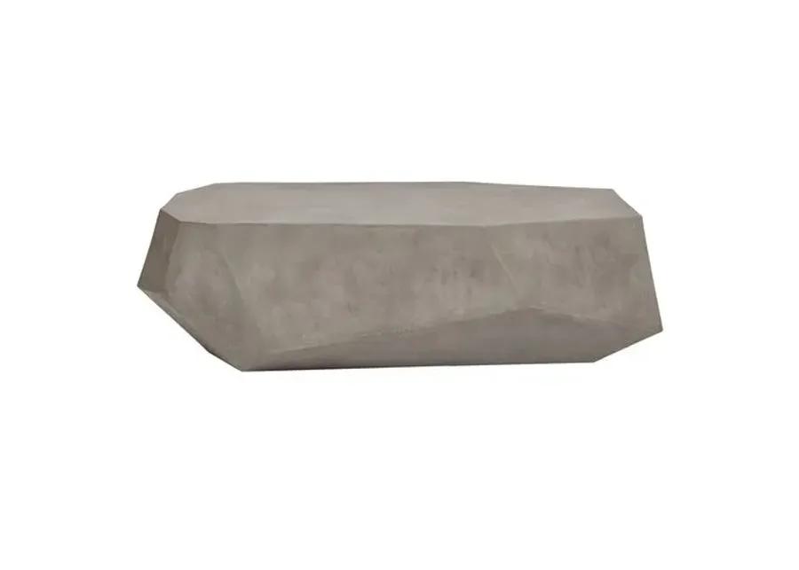 Elwood Geometric Concrete Coffee Table - Dark Grey - Gray