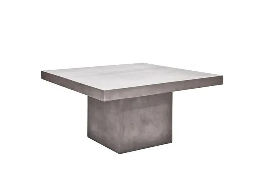 Elwood 59" Square Concrete Dining Table - Dark Grey