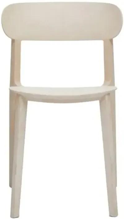 Set of 4 Tesley Eco-Friendly Outdoor Stacking Chairs - Beige