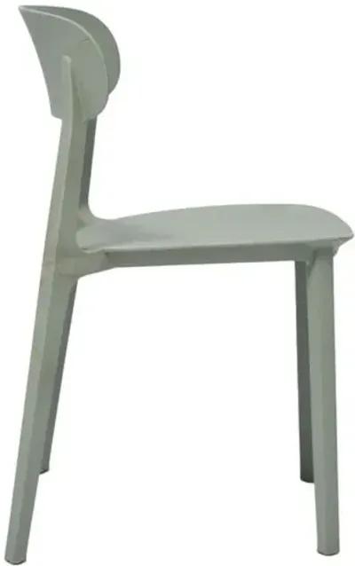 Set of 4 Tesley Eco-Friendly Outdoor Stacking Chairs - Gray