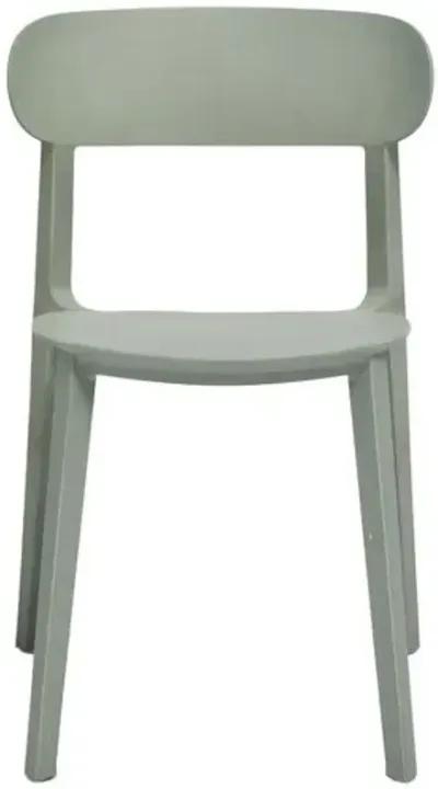 Set of 4 Tesley Eco-Friendly Outdoor Stacking Chairs - Gray