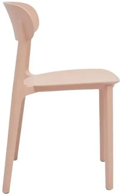 Set of 4 Tesley Eco-Friendly Outdoor Stacking Chairs - Pink