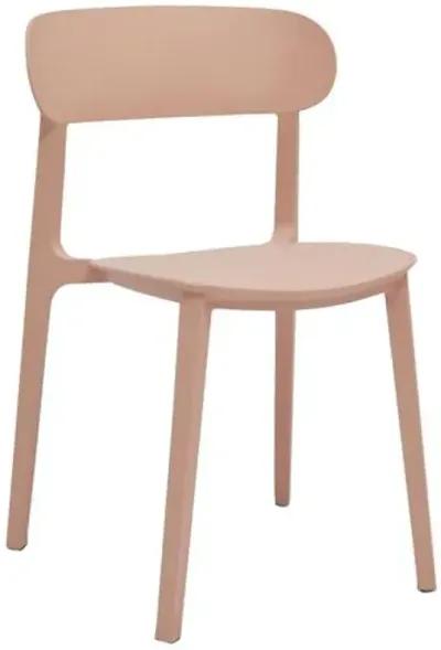 Set of 4 Tesley Eco-Friendly Outdoor Stacking Chairs - Pink