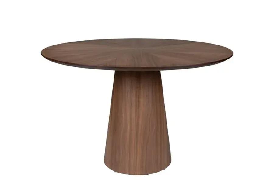 Monica Wooden Top Round Dining Table