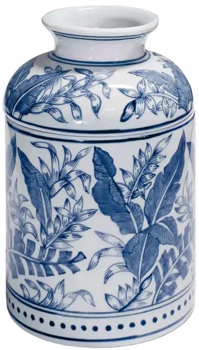 Tropical Leaves Tissue Box - Blue