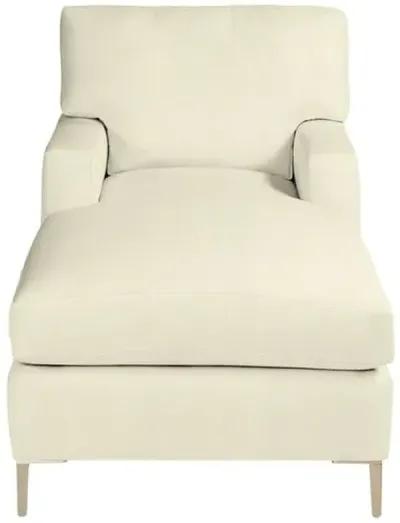 Hinton Chaise - Crypton Linen - Handcrafted - Ivory - Comfortable, Sturdy, Stylish, Eco-Friendly, Eco-Friendly