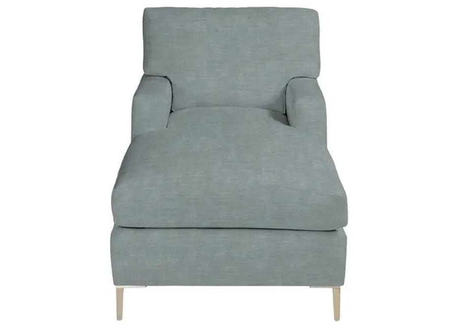 Hinton Chaise - Crypton Linen - Handcrafted - Blue - Comfortable, Sturdy, Stylish, Eco-Friendly, Eco-Friendly