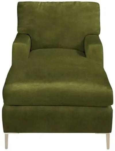 Hinton Chaise - Crypton Velvet - Handcrafted - Green - Comfortable, Sturdy, Stylish, Eco-Friendly, Eco-Friendly