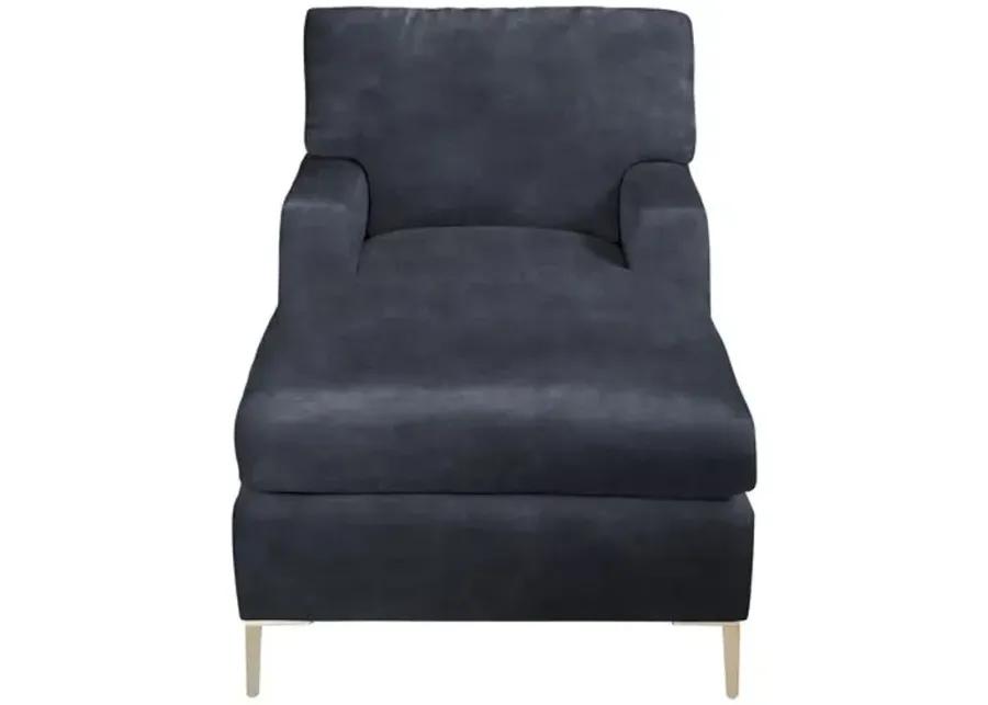 Hinton Chaise - Crypton Velvet - Handcrafted - Blue - Comfortable, Sturdy, Stylish, Eco-Friendly, Eco-Friendly