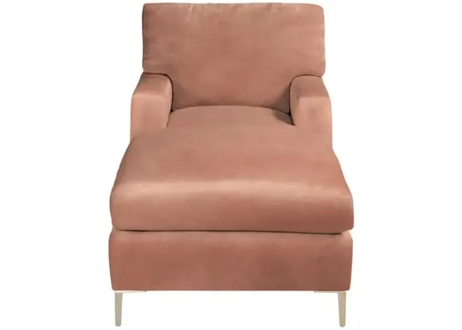 Hinton Chaise - Crypton Velvet - Handcrafted - Pink - Comfortable, Sturdy, Stylish, Eco-Friendly, Eco-Friendly