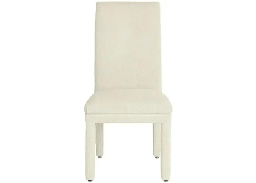 Monroe Side Chair - Crypton Linen - Handcrafted - Ivory