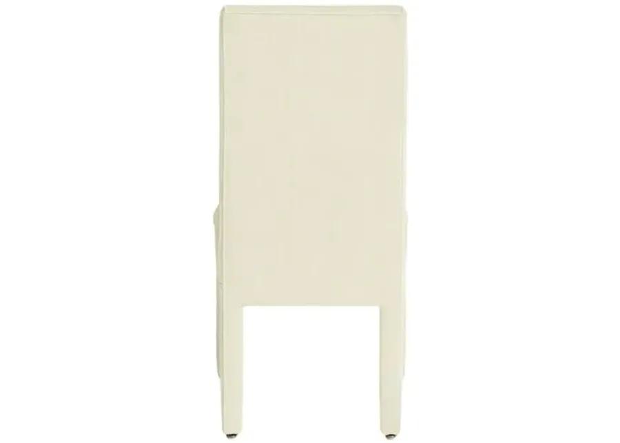 Monroe Side Chair - Crypton Linen - Handcrafted - Ivory