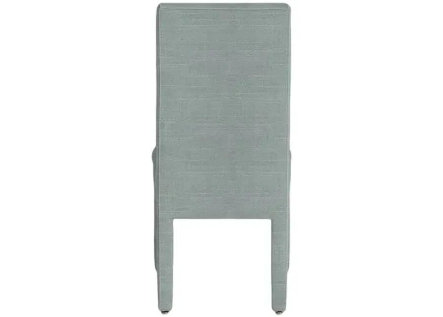 Monroe Side Chair - Crypton Linen - Handcrafted - Blue