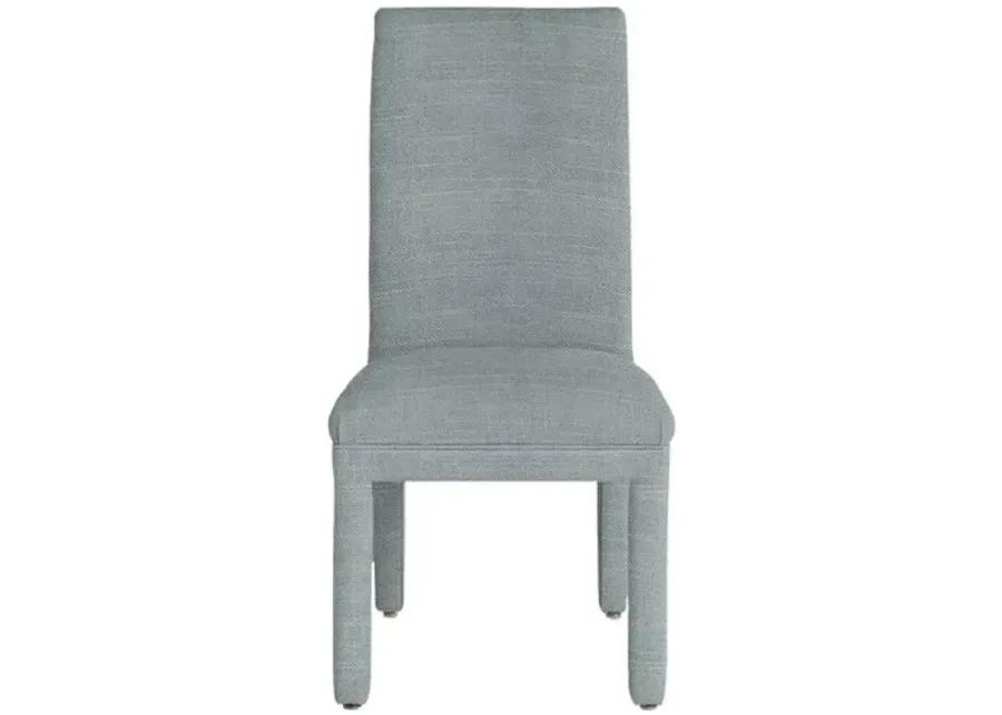 Monroe Side Chair - Crypton Linen - Handcrafted - Blue