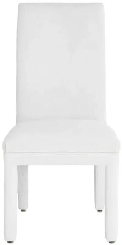 Monroe Side Chair - Crypton Linen - Handcrafted - White