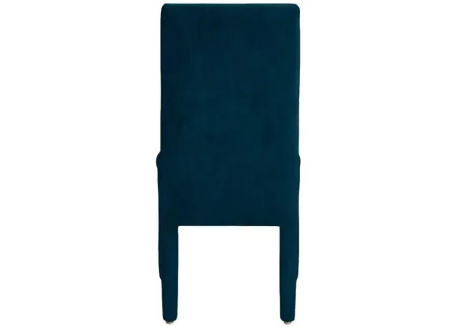 Monroe Side Chair - Crypton Velvet - Handcrafted - Blue